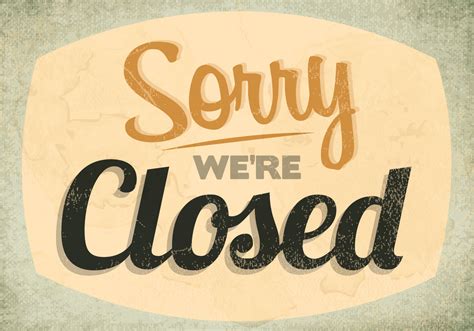 Classic Closed Sign Vector 134902 Vector Art at Vecteezy