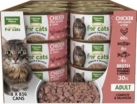 Natures Menu Cat - Adult Chicken, Salmon & Tuna Especially Cans 18x85g | PlusPets - Great Value ...