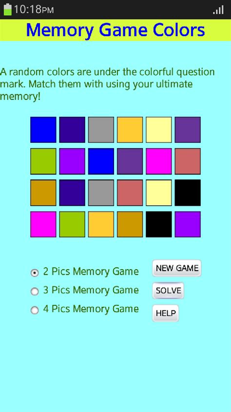 Memory Game Colors | Devpost