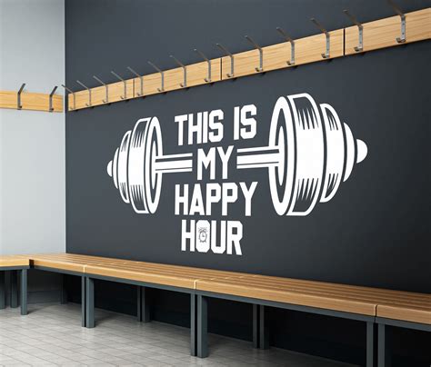 This is My Happy Hour Wall Decalgym Wall Decalgym Wall - Etsy | Gym wall decal, Gym wall decor ...