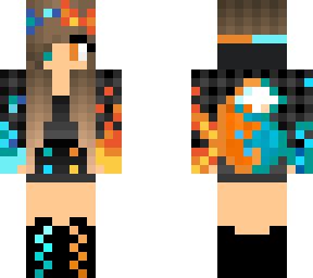 fire and ice | Minecraft Skins