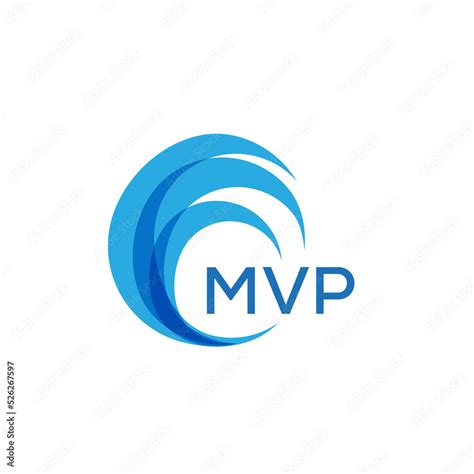 MVP letter logo. MVP blue image on white background. MVP Monogram logo ...