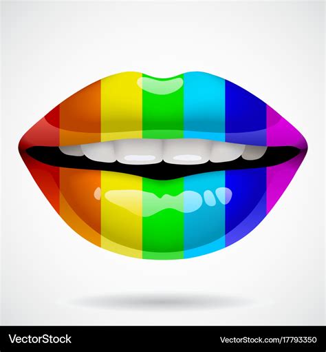 Rainbow Lips Drawing