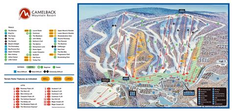 Camelback Ski Area Trail Map • Piste Map • Panoramic Mountain Map