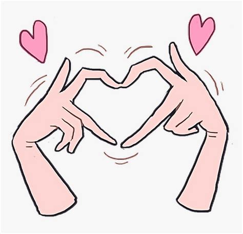 Love Heart Kawaii Cute Hand Hands Cartoon Anime Handpai - Anime Heart ...