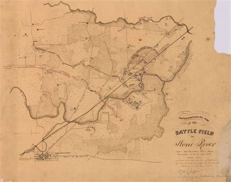 Map of Stones River Battlefield, 1863 | Civil War - Tennessee Vacation