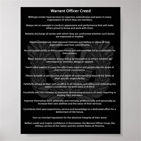 Chief Warrant Officer Creed Poster | Zazzle