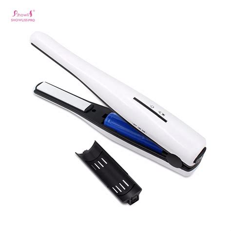 Cordless Power USB Rechargeable Li ion Battery Hair Straightener Irons, Ceramic Iron Hair ...