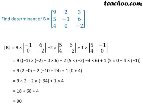 Finding Determinant of a 2x2, 3x3,4x4 Matrix - with Examples - Teachoo