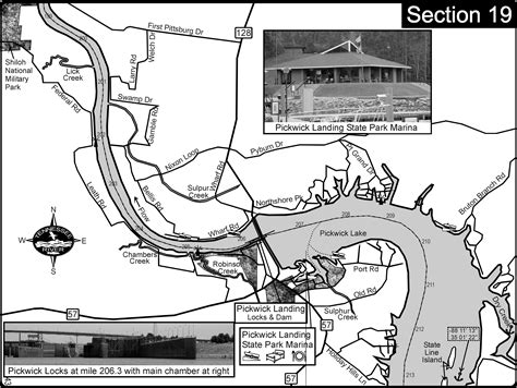 Pickwick Lake Tennessee River Map - pickwick lake • mappery