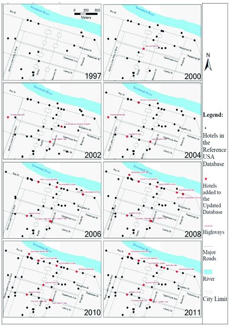 Original and updated hotels: Savannah, GA, USA. | Download Scientific ...