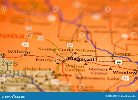 Flagstaff arizona area map stock image. Image of drawing - 83083809