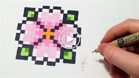 Pixel Art Flower (EASY) | Easy pixel art, Pixel art, Pixel art pattern