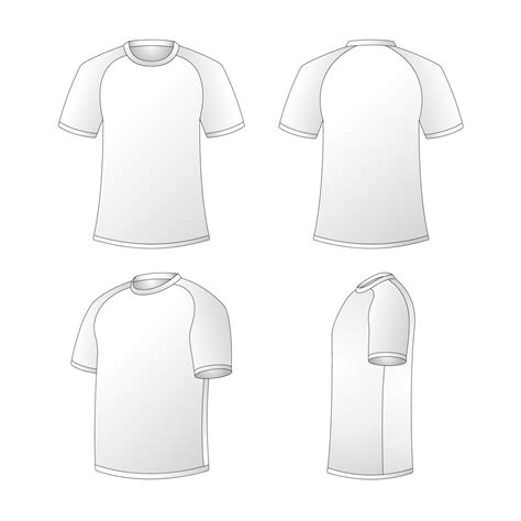 Raglan T-Shirt Outline Template 21121932 Vector Art at Vecteezy