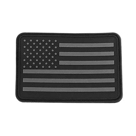 American Flag Patches, Choose Style, PVC Rubber, 2" x 3" w/ Velcro/Hook ...