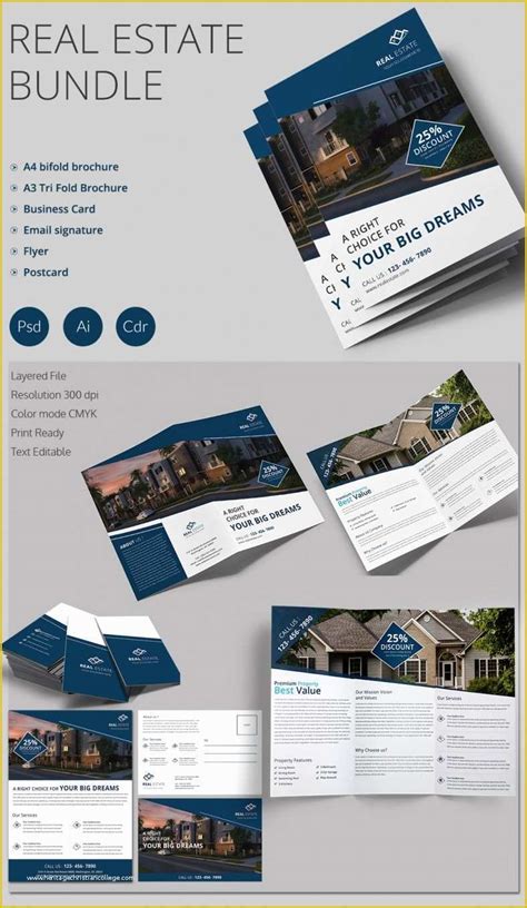 Real Estate Brochure Template Free Download Of Real Estate Flyer ...