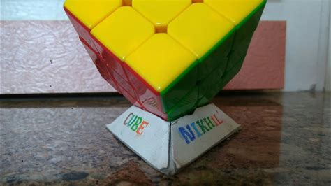 How to make a Rubik's cube stand (cardboard) - YouTube
