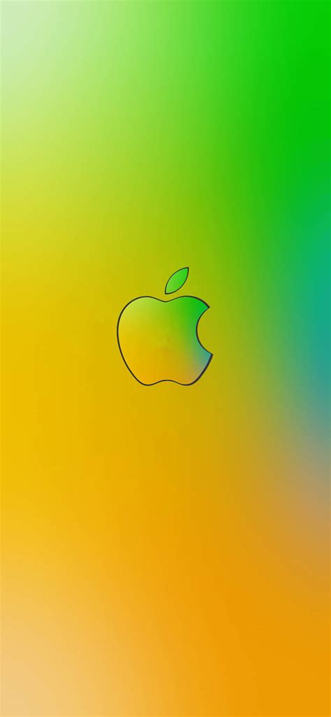 Download Greenish Yellow Apple Logo Iphone Wallpaper | Wallpapers.com