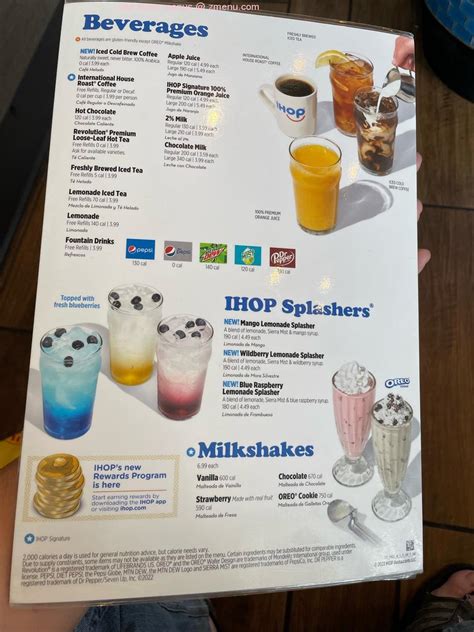 Menu at IHOP restaurant, Tulsa, E 103rd St Suite 100