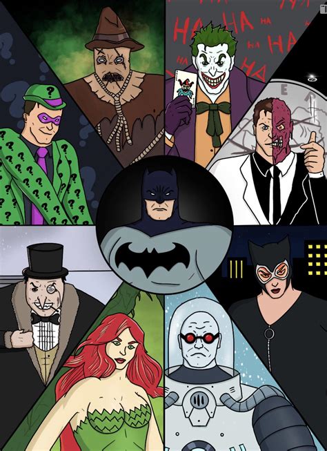 [Artwork] The Batman rogues gallery, by me : batman