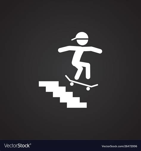 Skateboarding related icon on background Vector Image