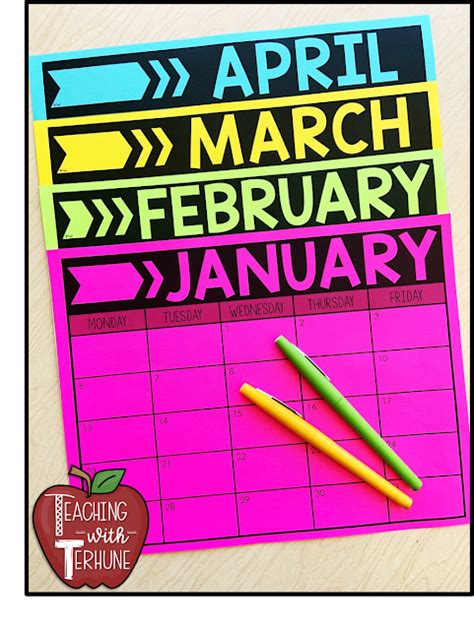 Editable Monthly Classroom Calendars in vertical and horizontal layouts #classroommanagement # ...