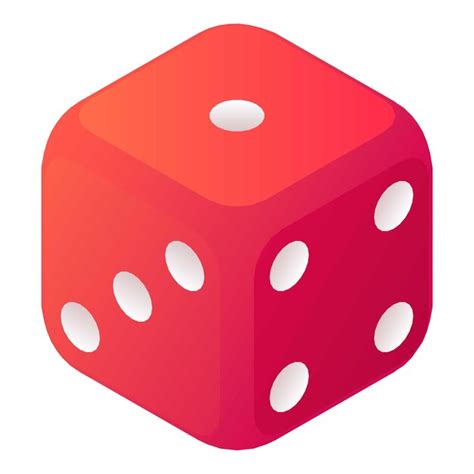 Premium Vector | Red design dice icon isometric of red design dice vector icon for web design ...