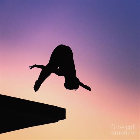 Silhouette Of Female Diver Photograph by Microgen Images/science Photo ...