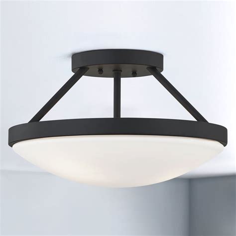 Black Semi Flush Mount Ceiling Lights | Shelly Lighting