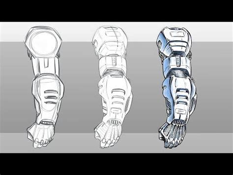 How to Draw a Robot Arm Step by Step ( Narrated ) - YouTube