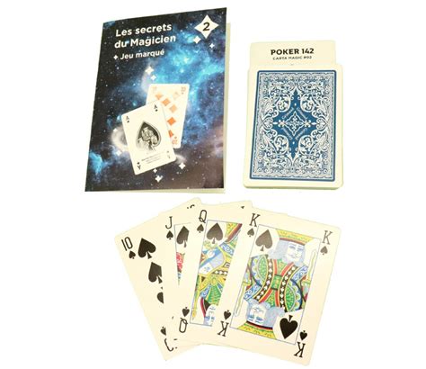 Magie 56 cartes à jouer truquées avec faces spéciales dos double, blanc