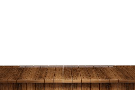 Wooden table, wood table top front view 3d render isolated 21077553 PNG
