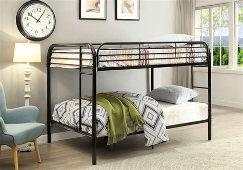 Furniture of America Wade Full Black Metal Bunk Bed - Walmart.com