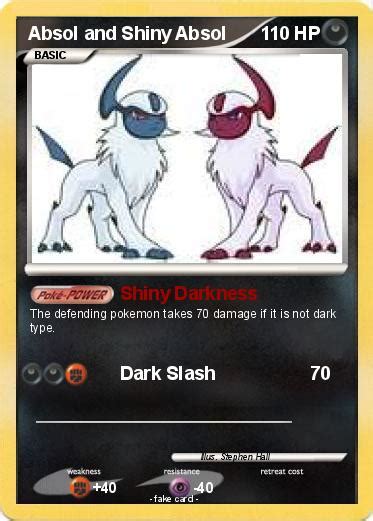 Pokémon Absol and Shiny Absol - Shiny Darkness - My Pokemon Card