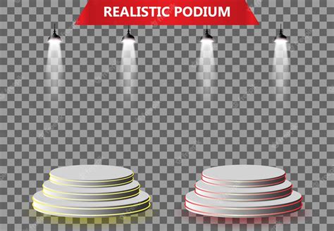 Premium Vector | Realistic podium with lighting effect