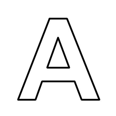 Letters and numbers - Letter A block capitals