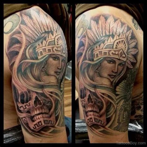 Aztec Warrior Girl Tattoo - Tattoos Designs