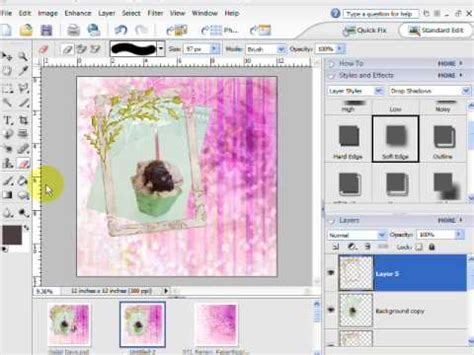 Digital Scrapbooking Tutorials – blending with Photoshop Elements | Digital Scrapbooking Tutorials