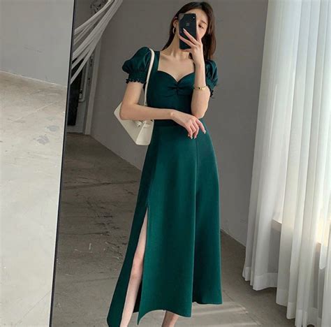 Dark green dress, Women's Fashion, Dresses & Sets, Dresses on Carousell