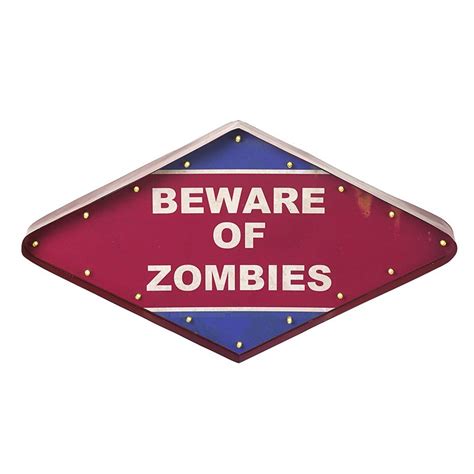 PCE730 / Beware Of Zombies LED Sign | 29016 | | Rosefields