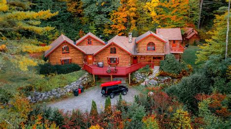 Epic Autumn Log Cabin Experience 🍁 Fall Foliage in the Berkshire Mountains - YouTube