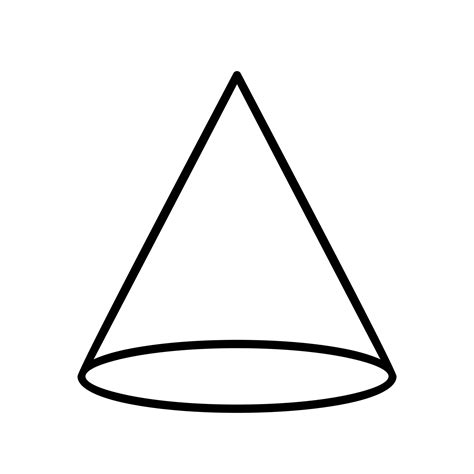 cone shape outline icon 12791251 Vector Art at Vecteezy