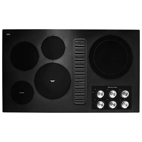 Electric Cooktop With Downdraft Vent