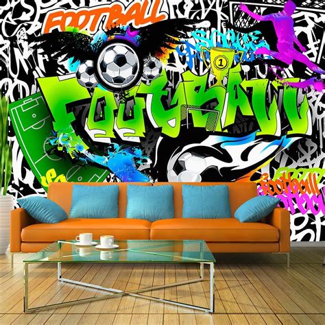 19 Elegant Jugendzimmer Wanddekoration Fußball | Fototapete graffiti, Fototapete, Graffiti tapete