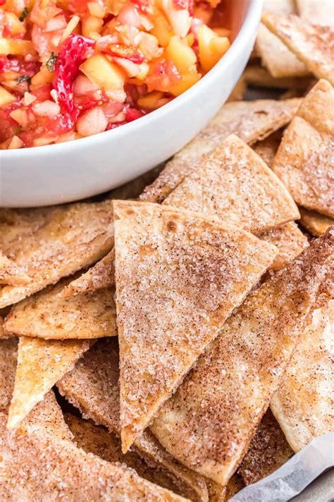 Baked Cinnamon Sugar Tortilla Chips Recipe - Shugary Sweets