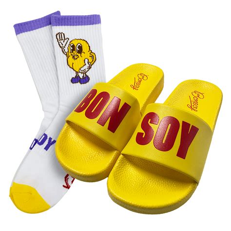 WHITE SOX AND YELLOW SLIDES BUNDLE - Bonsoy Beverage Co.