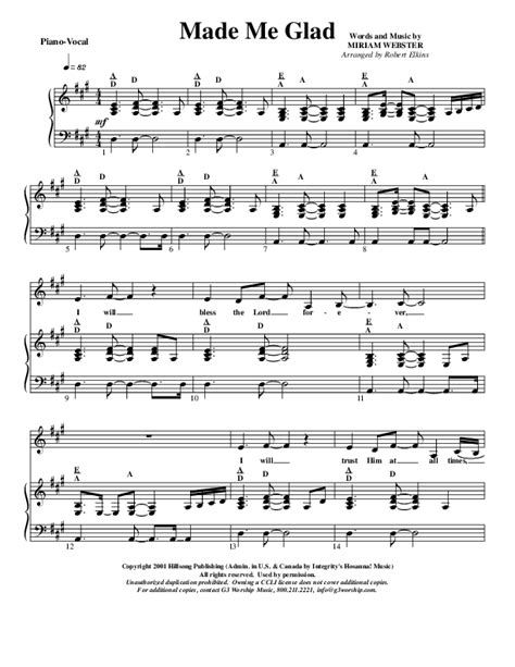 Made Me Glad Sheet Music PDF (G3 Kids) - PraiseCharts