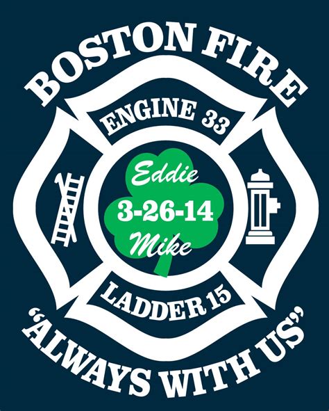 Official Boston Fire Department Engine 33 / Ladder 15 Walsh / Kennedy Memorial Shirt