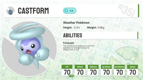 #0351 Snowy Castform - Pokecharms PokéDex