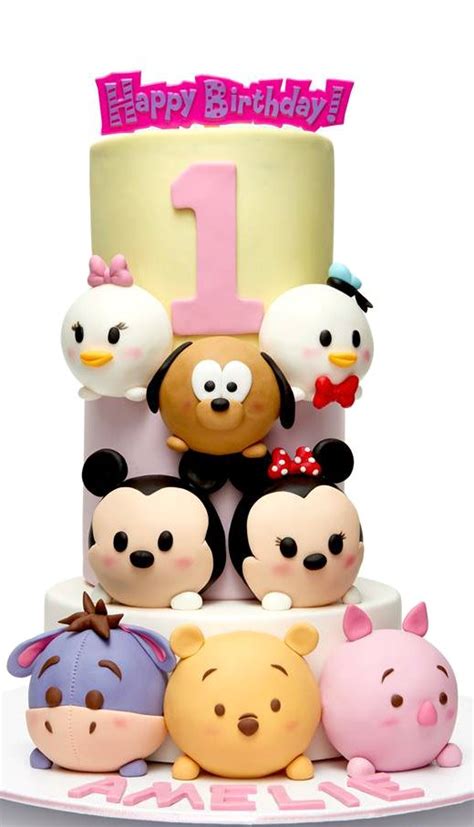 Tsum Tsum Cake | Tsum tsum birthday cake, Mickey cakes, Disney cakes